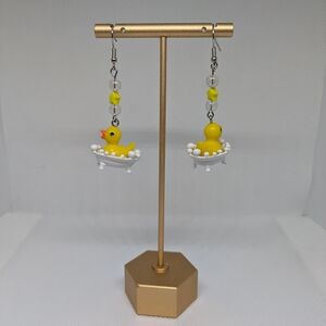 Yellow Duck Bathtub Earrings